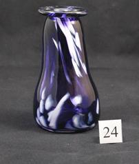 Vase #24 - Dark Purple & White 202//238